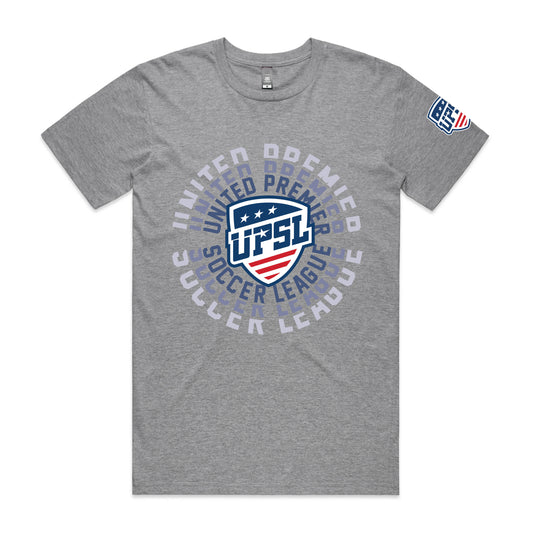 UPSL Logo Bulls Eye Tee - Gray