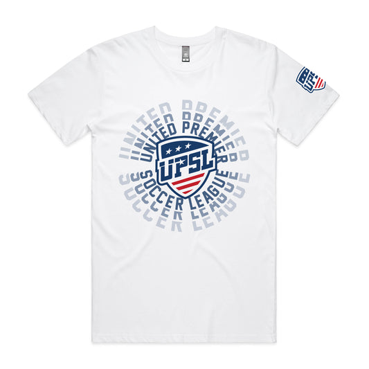 UPSL Logo Bulls Eye Tee - White